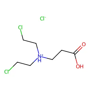 beta-Alanine, N,N-bis(2-chloroethyl)-, hydrochloride structure