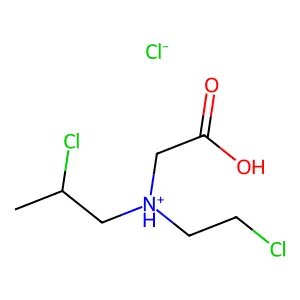 N-(2-Chloroethyl)-N-(2-chloropropyl)glycine--hydrogen chloride (1/1) structure