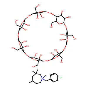 1-benzyl-1,3,3,5-tetramethylazepan-1-ium;(1S,3R,5R,6S,8R,10R,11S,13R,15R,16S,18R,20R,21S,23R,25R,26S,28R,30R,31S,33R,35R,36R,37R,38R,39R,40R,41R,42R,43R,44R,45R,46R,47R,48R,49R)-5,10,15,20,25,30,35-heptakis(hydroxymethyl)-2,4,7,9,12,14,17,19,22,24,27,29,32,34-tetradecaoxaoctacyclo[31.2.2.23,6.28,11.213,16.218,21.223,26.228,31]nonatetracontane-36,37,38,39,40,41,42,43,44,45,46,47,48,49-tetradecol;chloride structure