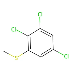 Benzene, 1,2,5-trichloro-3-(methylthio)- structure