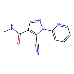 1H-Pyrazole-4-carboxamide, 5-cyano-N-methyl-1-(2-pyridinyl)- structure