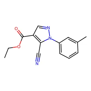 1H-Pyrazole-4-carboxylic acid, 5-cyano-1-(3-methylphenyl)-, ethyl ester structure