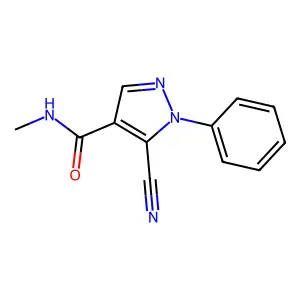1H-Pyrazole-4-carboxamide, 5-cyano-N-methyl-1-phenyl- structure