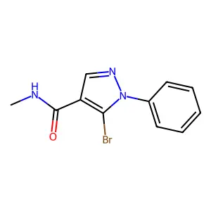 1H-Pyrazole-4-carboxamide, 5-bromo-N-methyl-1-phenyl- structure
