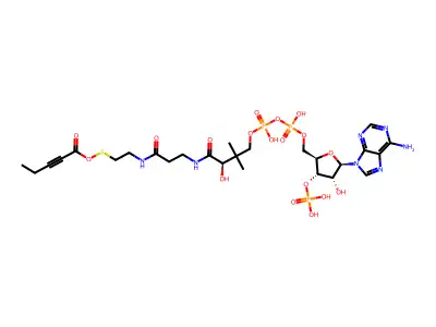 2-Pentynoyl-coenzyme A structure