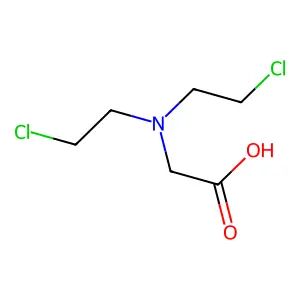 Glycine, N,N-bis(2-chloroethyl)- structure