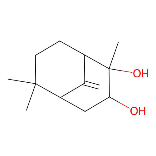 Bicyclo[3.3.1]nonane-2,3-diol, 2,6,6-trimethyl-9-methylene- structure