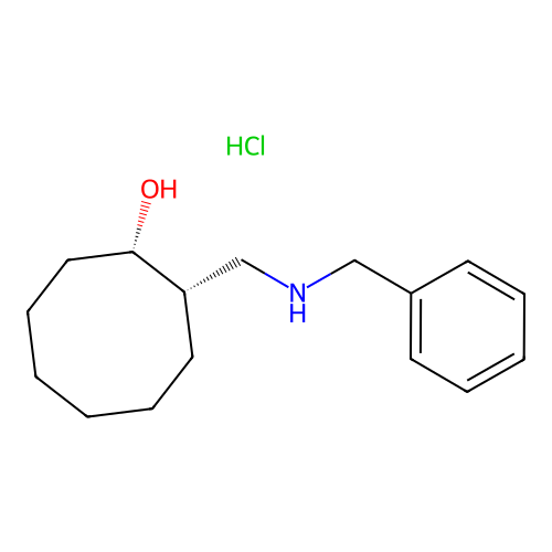 (1S,2S)-2-{[benzylamino]methyl}cyclooctan-1-ol, chloride structure