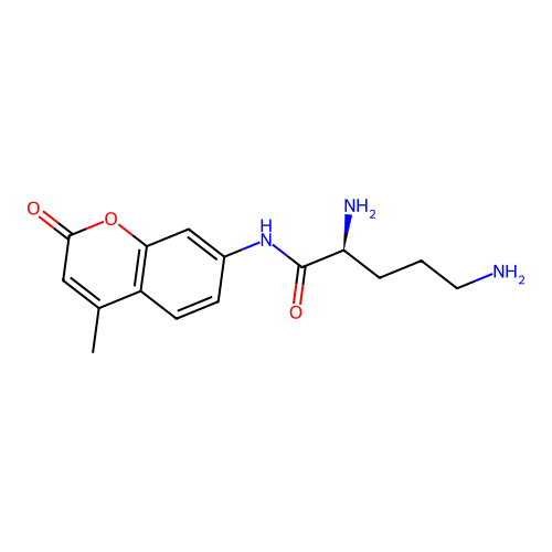 Pentanamide, 2,5-diamino-N-(4-methyl-2-oxo-2H-1-benzopyran-7-yl)-, (S)- structure