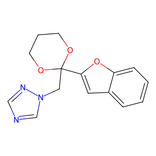 1H-1,2,4-Triazole, 1-((2-(2-benzofuranyl)-4-methyl-1,3-dioxolan-2-yl)methyl)- structure