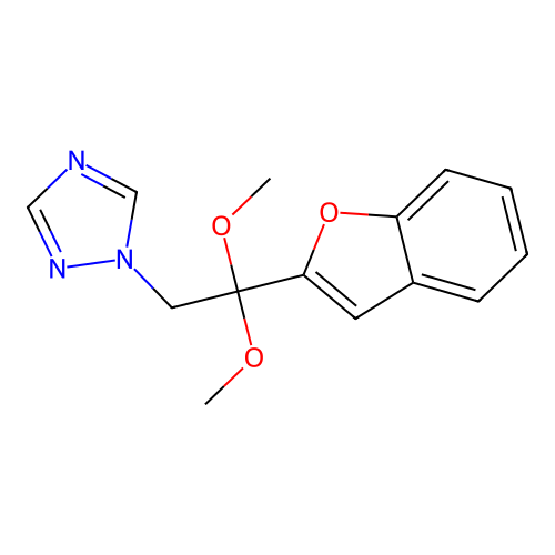 1H-1,2,4-Triazole, 1-(2-(2-benzofuranyl)-2,2-dimethoxyethyl)- structure