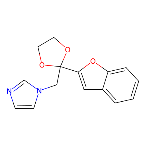 1H-Imidazole, 1-((2-(2-benzofuranyl)-1,3-dioxolan-2-yl)methyl)- structure