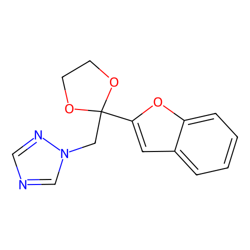 1H-1,2,4-Triazole, 1-((2-(2-benzofuranyl)-1,3-dioxolan-2-yl)methyl)- structure
