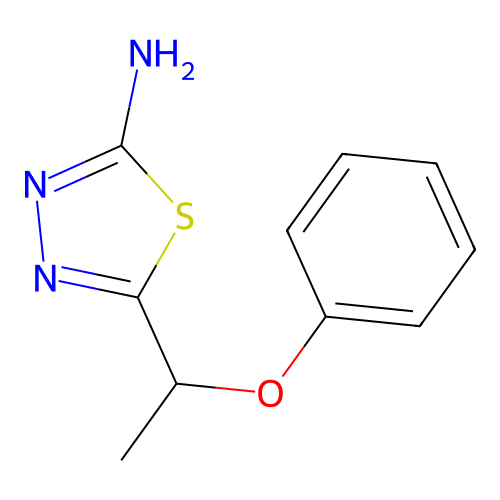 5-(1-Phenoxyethyl)-1,3,4-thiadiazol-2-amine structure