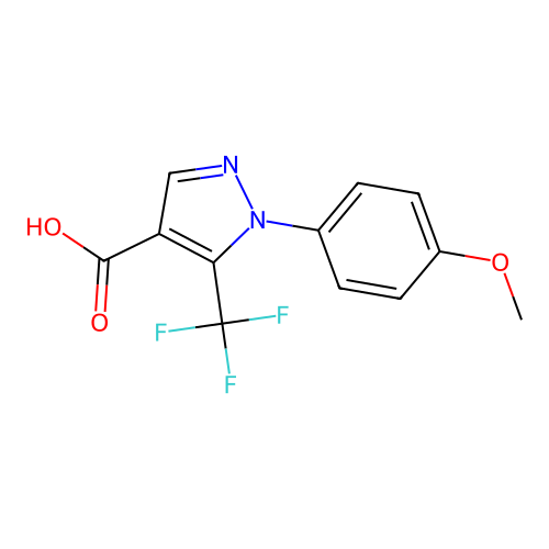 1-(4-Methoxyphenyl)-5-(trifluoromethyl)-1H-pyrazole-4-carboxylic acid structure