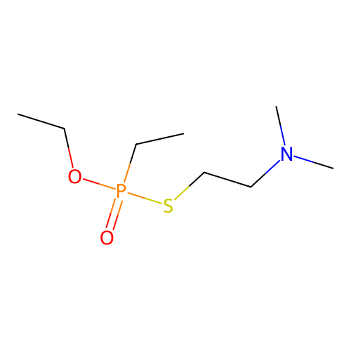 O-Ethyl S-2-dimethylaminoethyl ethylphosphonothiolate structure