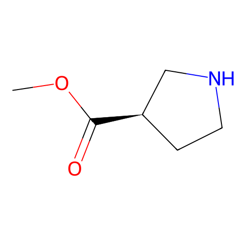 (R)-methyl pyrrolidine-3-carboxylate structure