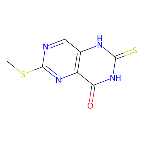 2,3-Dihydro-6-(methylthio)-2-thioxopyrimido[5,4-d]pyrimidin-4(1H)-one structure