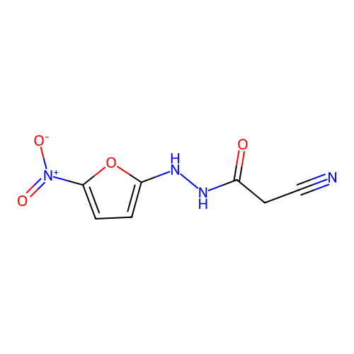 Acetic acid, cyano-, 2-(5-nitro-2-furyl)hydrazide structure