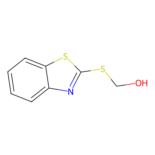 Hydroxymethylthiobenzothiazole structure