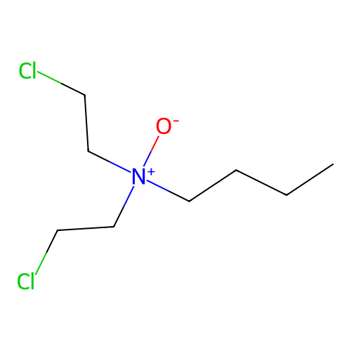 Butylamine, N,N-bis(2-chloroethyl)-, N-oxide structure