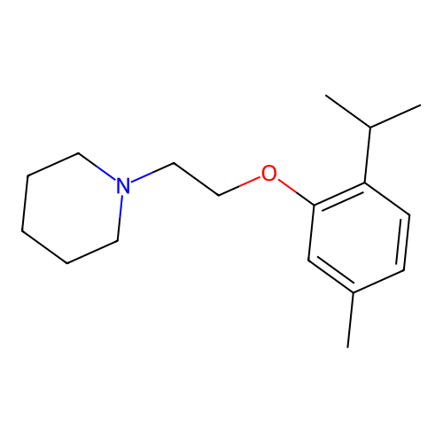 Piperidine, 1-(2-(thymyloxy)ethyl)- structure