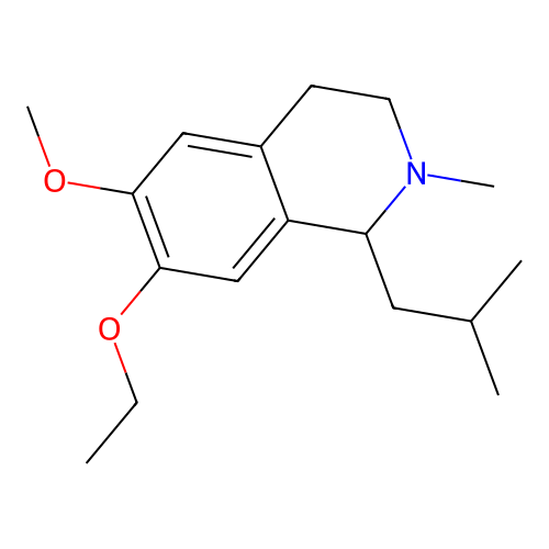 7-ethoxy-6-methoxy-2-methyl-1-(2-methylpropyl)-3,4-dihydro-1H-isoquinoline structure
