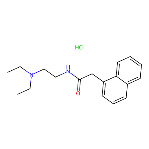 1-Napthaleneacetamide, N-(2-(diethylamino)ethyl)-, hydrochloride structure