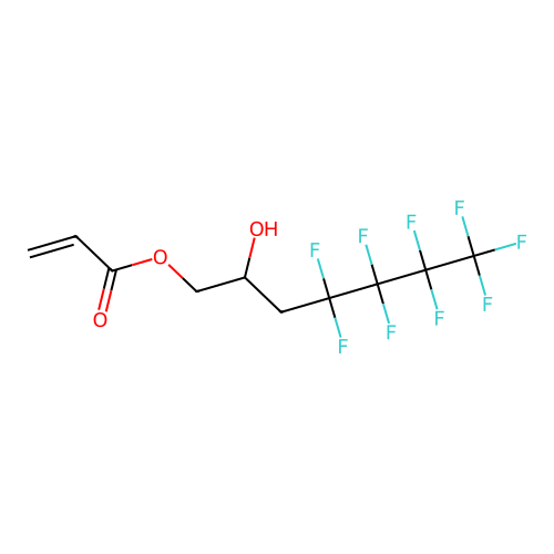 4,4,5,5,6,6,7,7,7-Nonafluoro-2-hydroxyheptyl acrylate structure