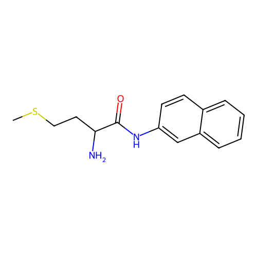 Methionyl-beta-naphthylamide structure
