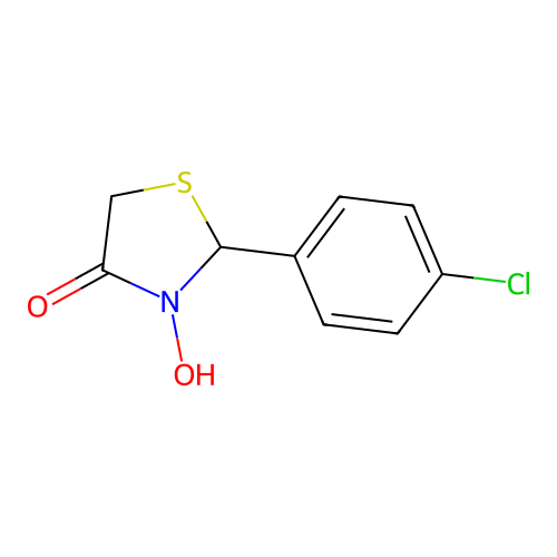 4-Thiazolidinone, 2-(4-chlorophenyl)-3-hydroxy- structure
