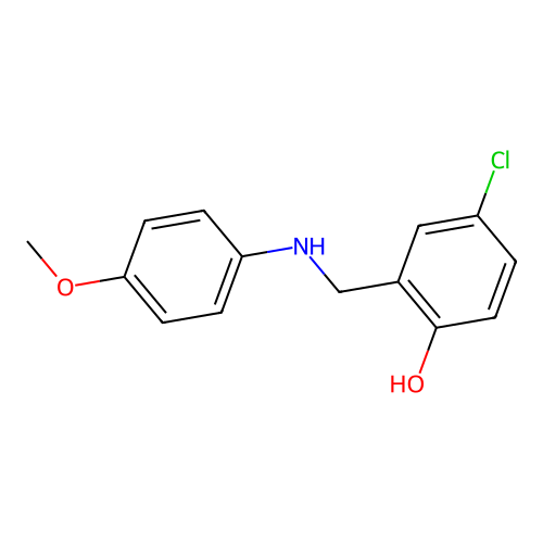 4-Chloro-2-((4-methoxyanilino)methyl)phenol structure