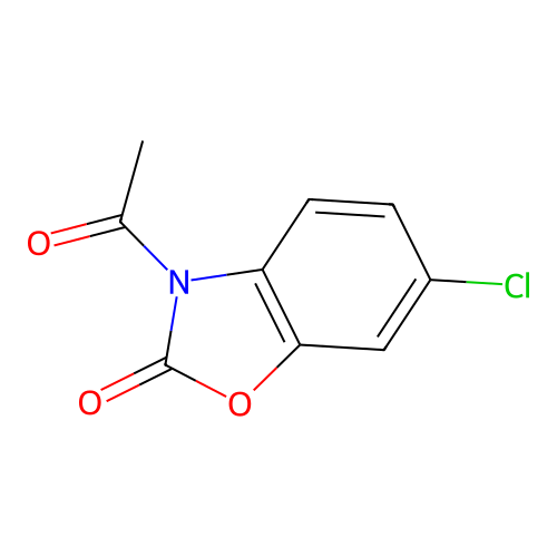 3-acetyl-6-chloro-1,3-benzoxazol-2(3H)-one structure