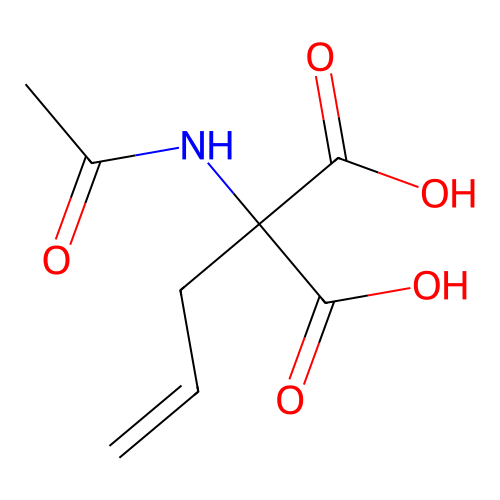 2-Acetamido-2-allylmalonic acid structure