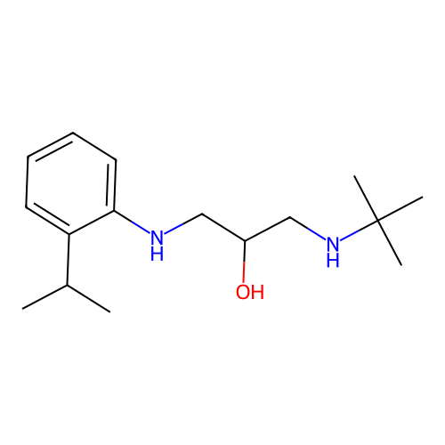 2-Propanol, 1-((1,1-dimethylethyl)amino)-3-((2-(1-methylethyl)phenyl)amino)- structure
