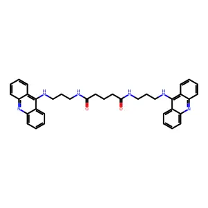 N,N'-Bis(3-(9-acridinylamino)propyl)pentanediamide structure