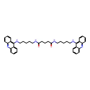 N,N'-Bis(5-(9-acridinylamino)pentyl)pentanediamide structure