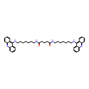 Pentanediamide, N,N'-bis(7-(9-acridinylamino)heptyl)- structure