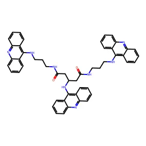 Pentanediamide, 3-(9-acridinylamino)-N,N'-bis(3-(9-acridinylamino)propyl)- structure