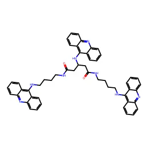 Pentanediamide, 3-(9-acridinylamino)-N,N'-bis(4-(9-acridinylamino)butyl)- structure