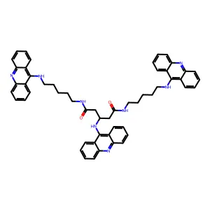Pentanediamide, 3-(9-acridinylamino)-N,N'-bis(5-(9-acridinylamino)pentyl)- structure