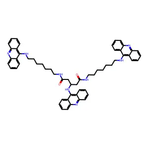 Pentanediamide, 3-(9-acridinylamino)-N,N'-bis(7-(9-acridinylamino)heptyl)- structure