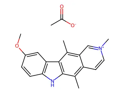 9-Methoxy-N(2)-methylellipticinium structure
