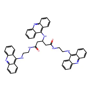 Pentanediamide, 3-(9-acridinylamino)-N,N'-bis(2-(9-acridinylamino)ethyl)- structure