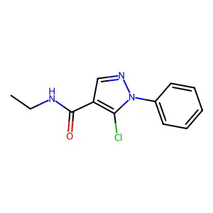 5-chloro-N-ethyl-1-phenylpyrazole-4-carboxamide structure