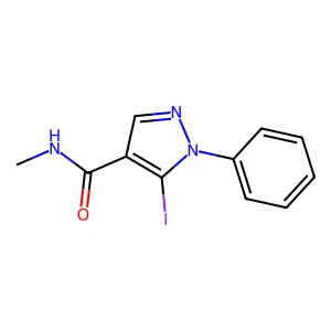 5-iodo-N-methyl-1-phenylpyrazole-4-carboxamide structure
