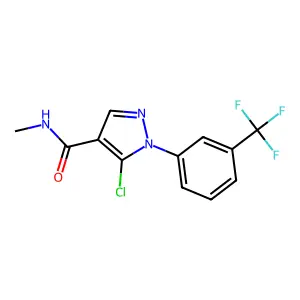 5-Chloro-N-methyl-1-(3-(trifluoromethyl)phenyl)pyrazole-4-carboxamide structure