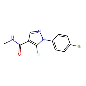 1H-Pyrazole-4-carboxamide, 1-(4-bromophenyl)-5-chloro-N-methyl- structure