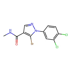 5-bromo-1-(3,4-dichlorophenyl)-N-methylpyrazole-4-carboxamide structure