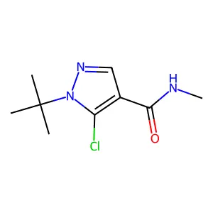 1H-Pyrazole-4-carboxamide, 5-chloro-1-(1,1-dimethylethyl)-N-methyl- structure